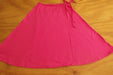 flat lay of hot pink cotton womens wrap skirt