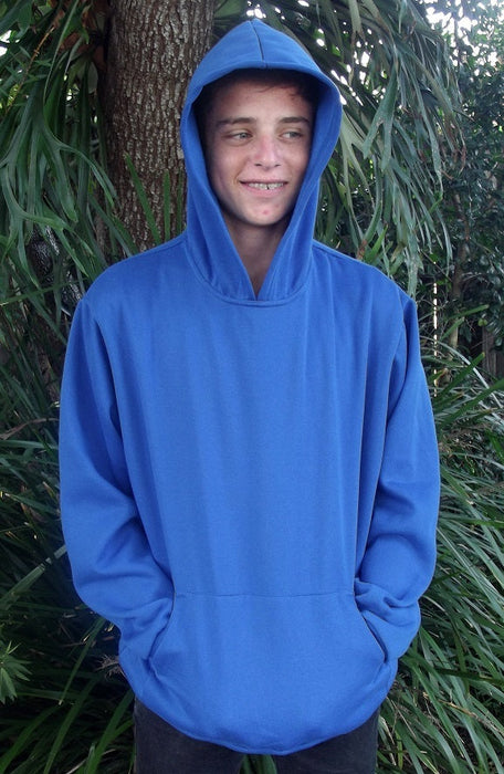 men's royal blue fleecy hoodie