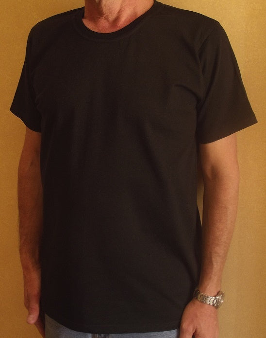 men's black cotton t-shirt