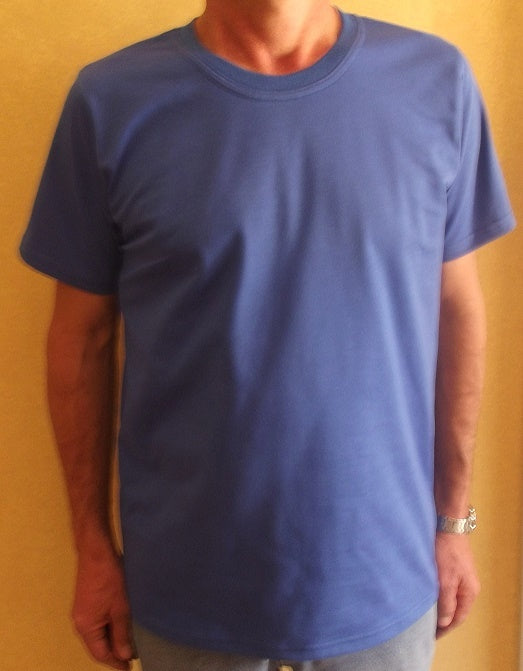 men's royal blue cotton t-shirt