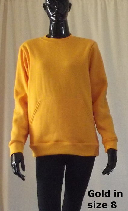 Yellow fleecy women's sweatshirt