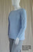 Plus size cotton boat neck t-shirt in baby blue