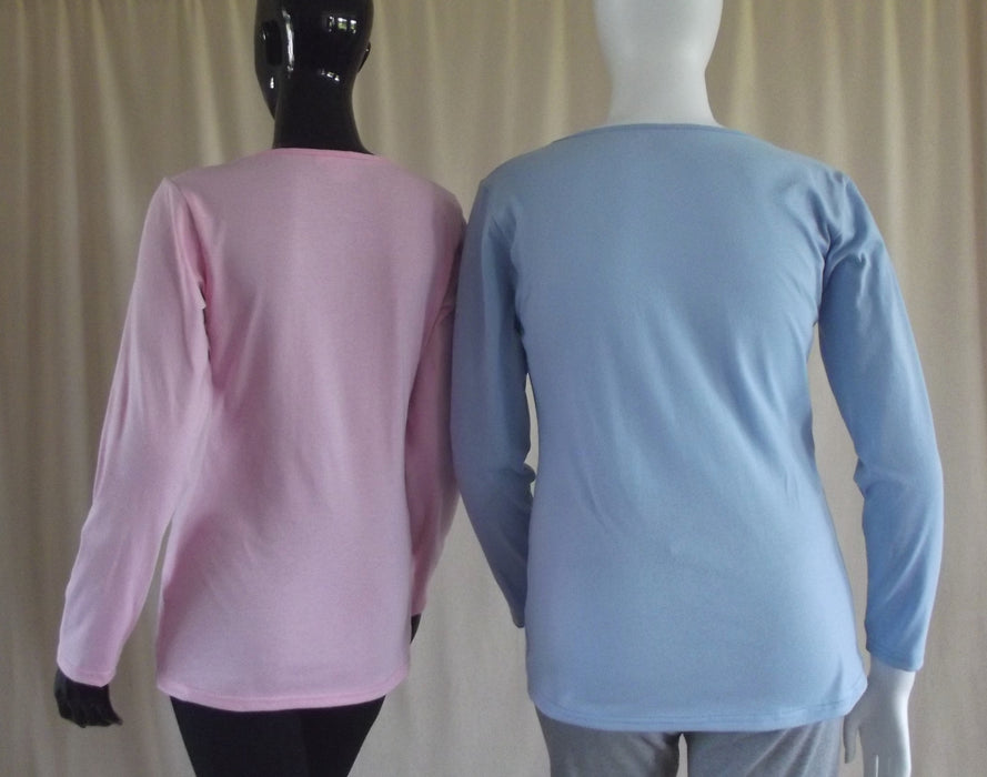 back view of cotton boat neck t-shirts