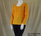 yellow plus size women's long sleeve cotton t-shirt