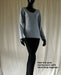 Women's Australian made cotton long sleeve t-shirt in jgrey marle, worn with Australian made long black leggings