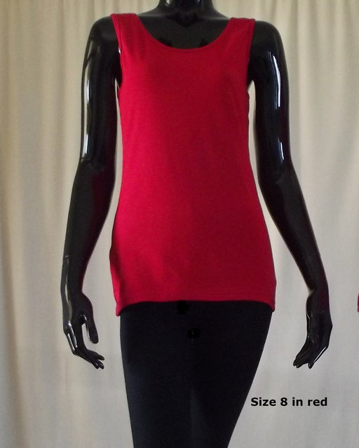 Red women's Australian made women's cotton singlet