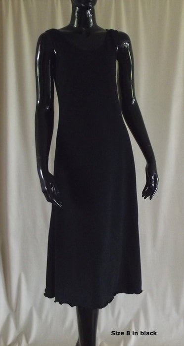 Women's Cotton Sleeveless Dress in black