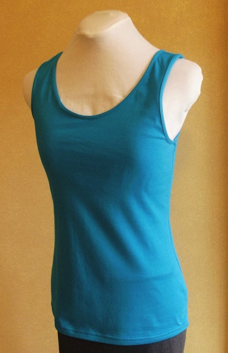 turquoise women's cotton singlet