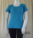 Ladies cotton t-shirt in turquoise