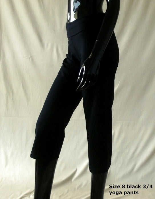 black 3/4 length stretchy yoga pants, available in the Best seller bundle