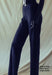 size 8 navy women's long yoga pants