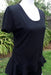 black women's cotton top with frilly peplum