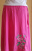 hot pink women's cotton wrap skirt with rose embroidery