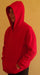 red mens fleecy hoodie