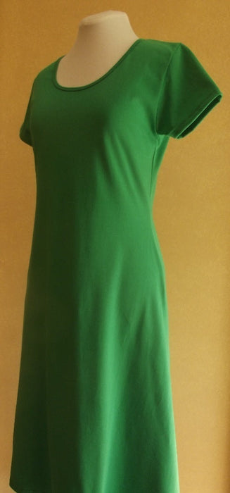 kelly green cotton jersey dress