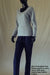 women's navy fleecy pants with grey marle long sleeve womens cotton top