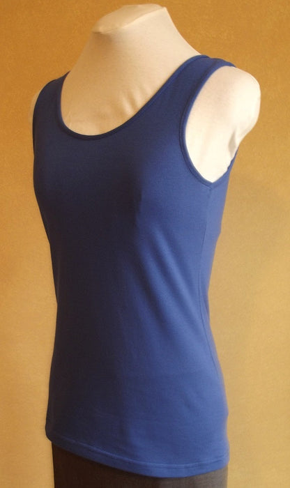 royal blue women's cotton singlet