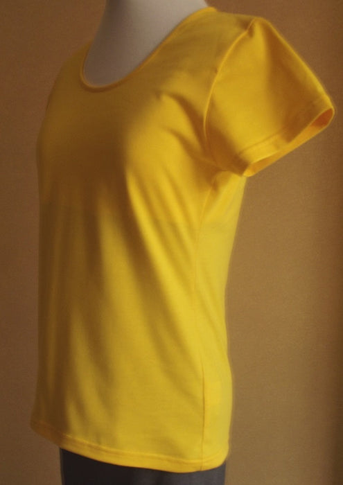 yellow women's cotton t-shirt