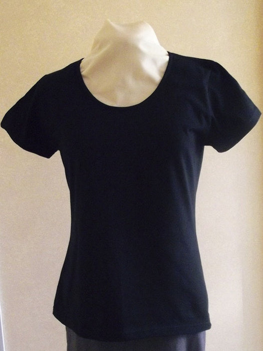 black women's short sleeve cotton tee