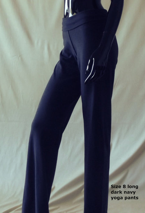 navy Australian made cotton spandex yoga pants