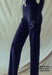 navy Australian made cotton spandex yoga pants